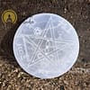 Tetragrammaton Round Selenite Plate 14cm - Image 2