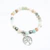 Bracelet d'amazonite avec arbre de vie 8mm