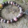 Rodonite Bracelet with Tree of Life