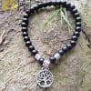 Pulseira de Shungita com Árvore da Vida