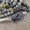 Japa Mala Pirita y Onix 8mm - Imagen 3