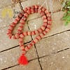 Japa Rudraksha 5 Muhkhis Tasche Rot – Bild 3