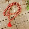 Japa Mala Rudraksha 5 Muhkhis Rojo - Imagen 3