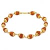 Pulseira de Rudraksha Dourada