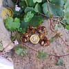 Pulseira Rudraksha OM Dourada