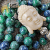 Japa Bag Buddha White Chrysocolla 8mm - Image 2