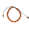 Pulseira de Ágata Laranja com Cordão Regulável 6mm