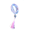 Japa Mala Aqua Aura Angel e Quartzo Rosa 6mm