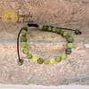 Pulsera de Jaspe Serpiente Lechoso con cordón ajustable 6mm - Imagen 2