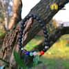 Bracciale in pietra lavica con 7 chakra 6mm - immagine 2