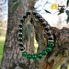 Pulseira Hematita Magnética e Ágata Esmeralda 8mm