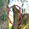 Pulsera Turmalina Rosa Facetada 4mm - Imagen 2