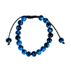 Pulseira de Howlite Azul com Cordão Regulável 8mm