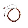 Pulseira de Jaspe Vermelha com Cordão 6mm