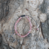 Pulseira de Quartzo Cereja com Cordão 4mm