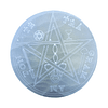 Tetragrammaton Round Selenite Plate 14cm