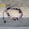 Bracciale Charoita con cordino regolabile da 6 mm - immagine 3