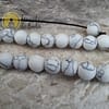 Pulseira de Howlite Branca com Cordão Regulável 6mm