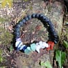 Lava Stone Bracelet and Chakras Chips
