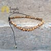 Holz-Jaspis-Armband mit verstellbarer 4mm Kette – Bild 2