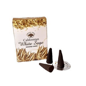 Incenso Cone Green Tree White Sage California