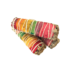 White Sage and Seven Chakras Rose Petals Torch 10 cm