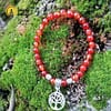 Pulsera Cornaline con árbol de la vida 6mm - Imagen 5