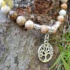 Wooden Jasper Bracelet or Image with Tree of Life