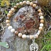 Wooden Jasper Bracelet or Image with Tree of Life