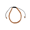 Pulseira de Olho de Gato Laranja com Cordão Regulável 4mm