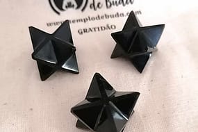 Outlet/Danificado-Merkaba de Obsidiana Negra 2cm