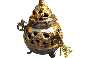Turíbulo Metal Dourado