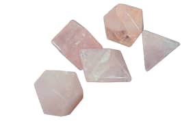 Solidos Platonicos de Quartzo Rosa