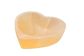 Taça Selenite Laranja Coração