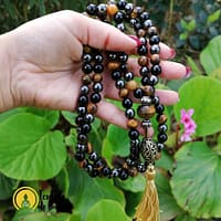 Japa Mala de Ónix, Olho de Tigre e Hematita - Image 2