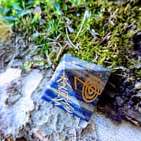 Pirâmide Chakra Simbolos Reiki Lapis Lazuli - Image 4
