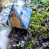 Pirâmide Chakra Simbolos Reiki Lapis Lazuli - Image 2