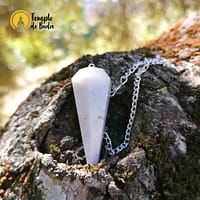 Pêndulo Pirâmide Hexágono Pedra da Lua Arco- 4.5cm