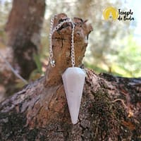 Pêndulo Pirâmide Hexágono Pedra da Lua Arco- 4.5cm