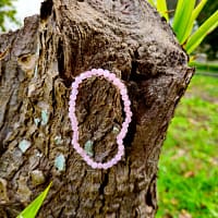 Pulseira de Quartzo Rosa