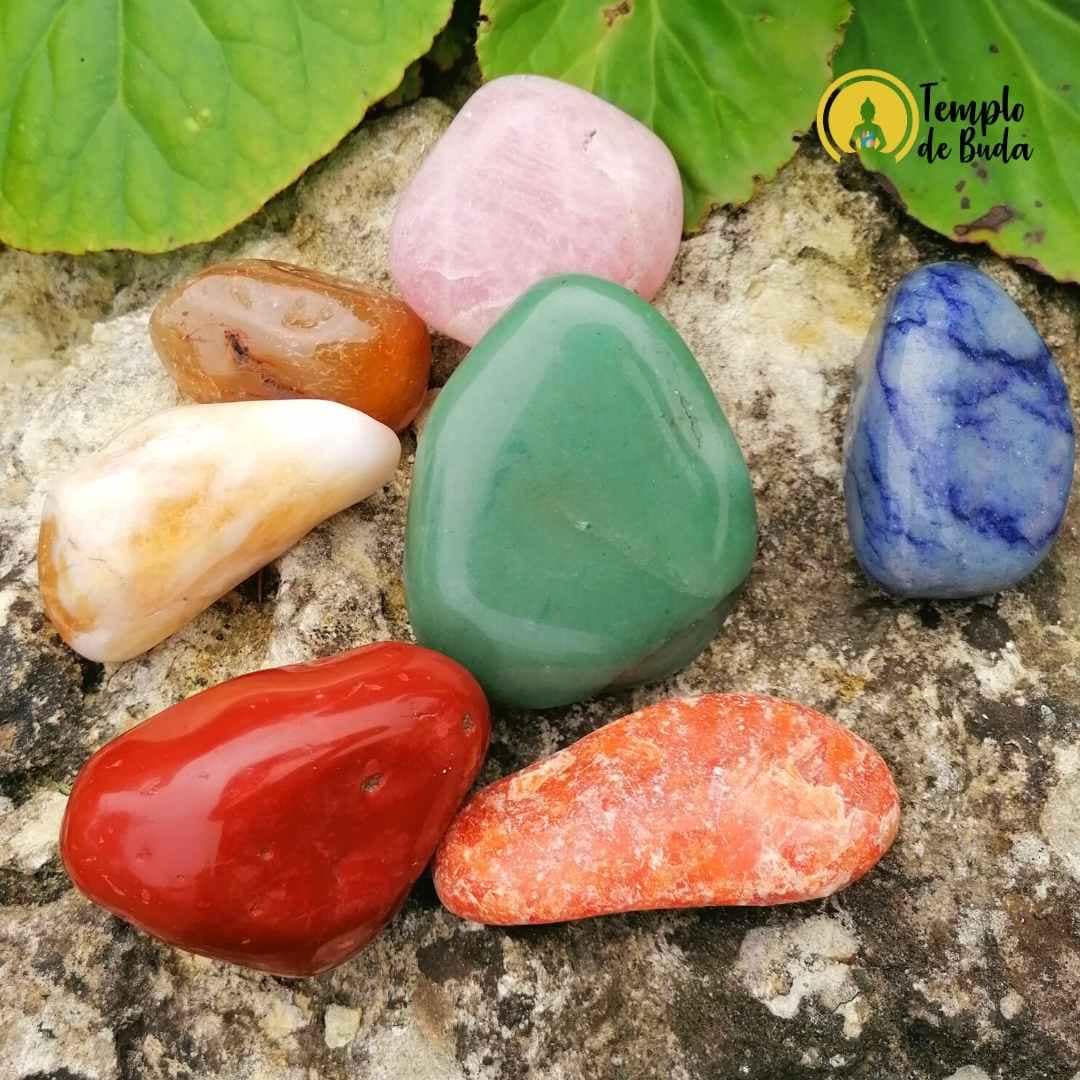 Kit de Pedras dos Chakras para Massagem