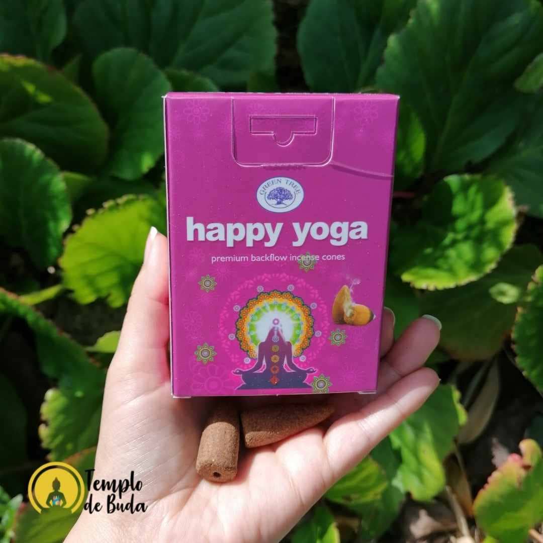 Cones Incenso Cascata Green Tree Happy Yoga