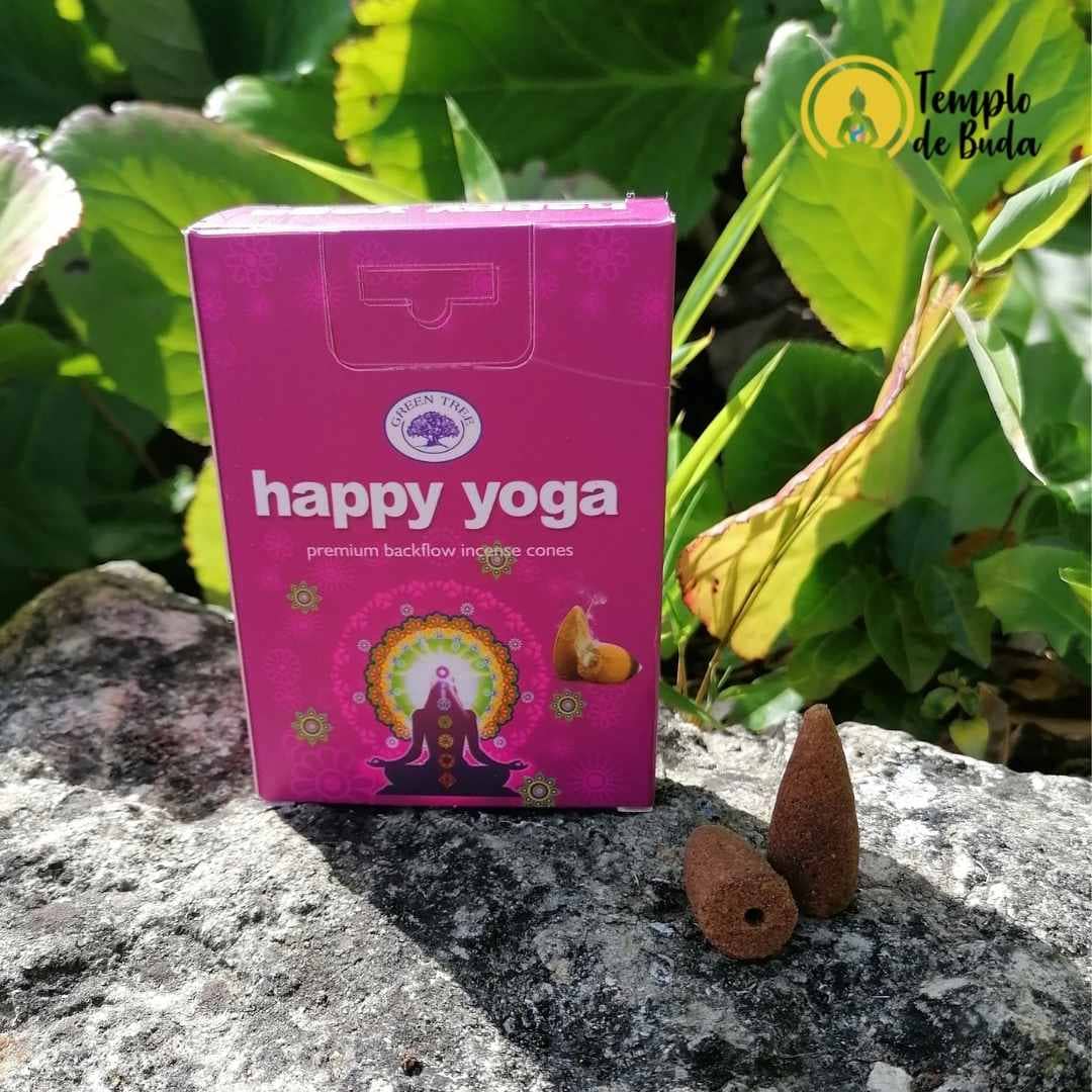 Cones Incenso Cascata Green Tree Happy Yoga