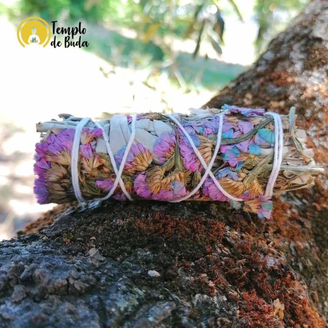 White Sage and Pink Espuela Torch 10 cm