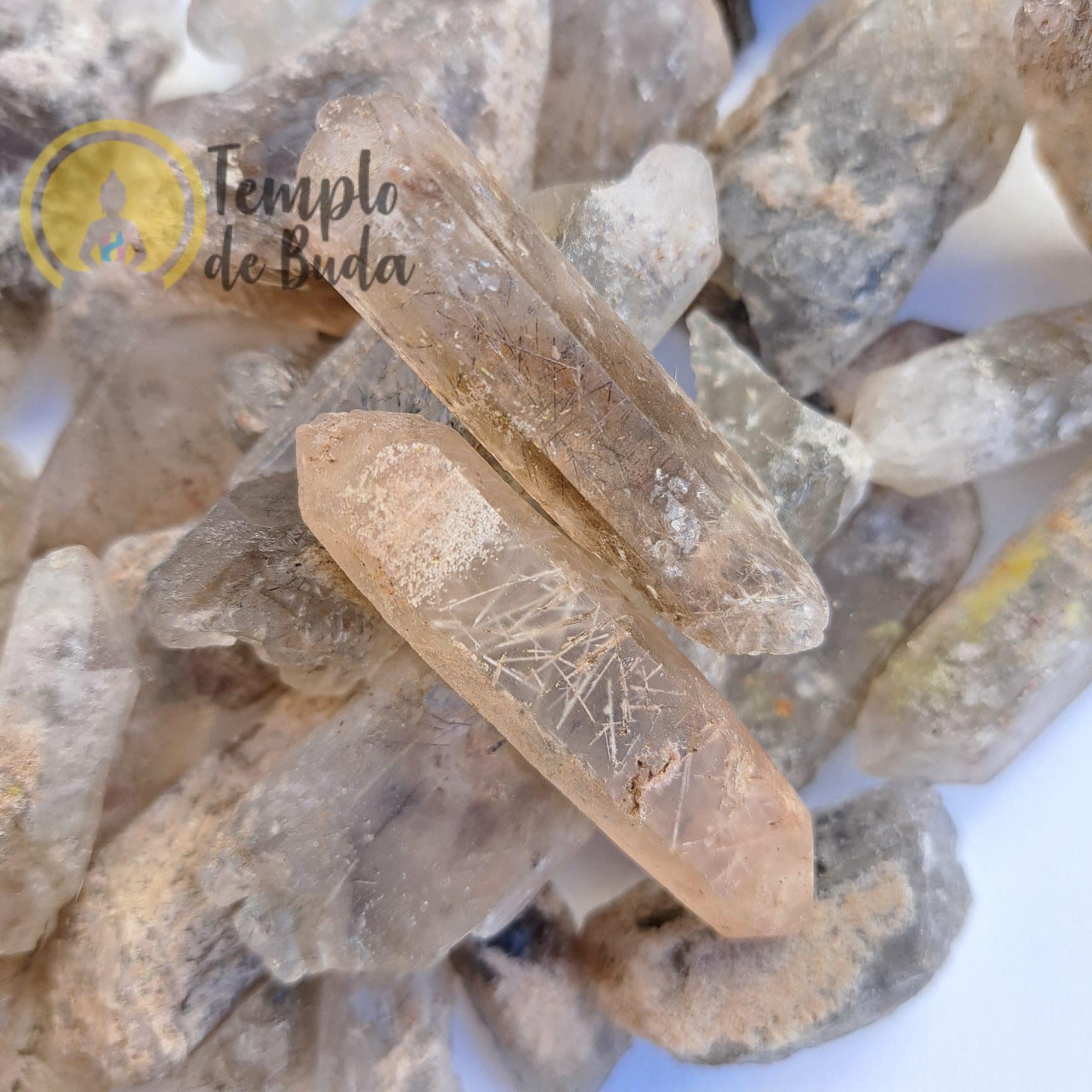 Quartzo Rutilado com Rutilo Negro e Branco