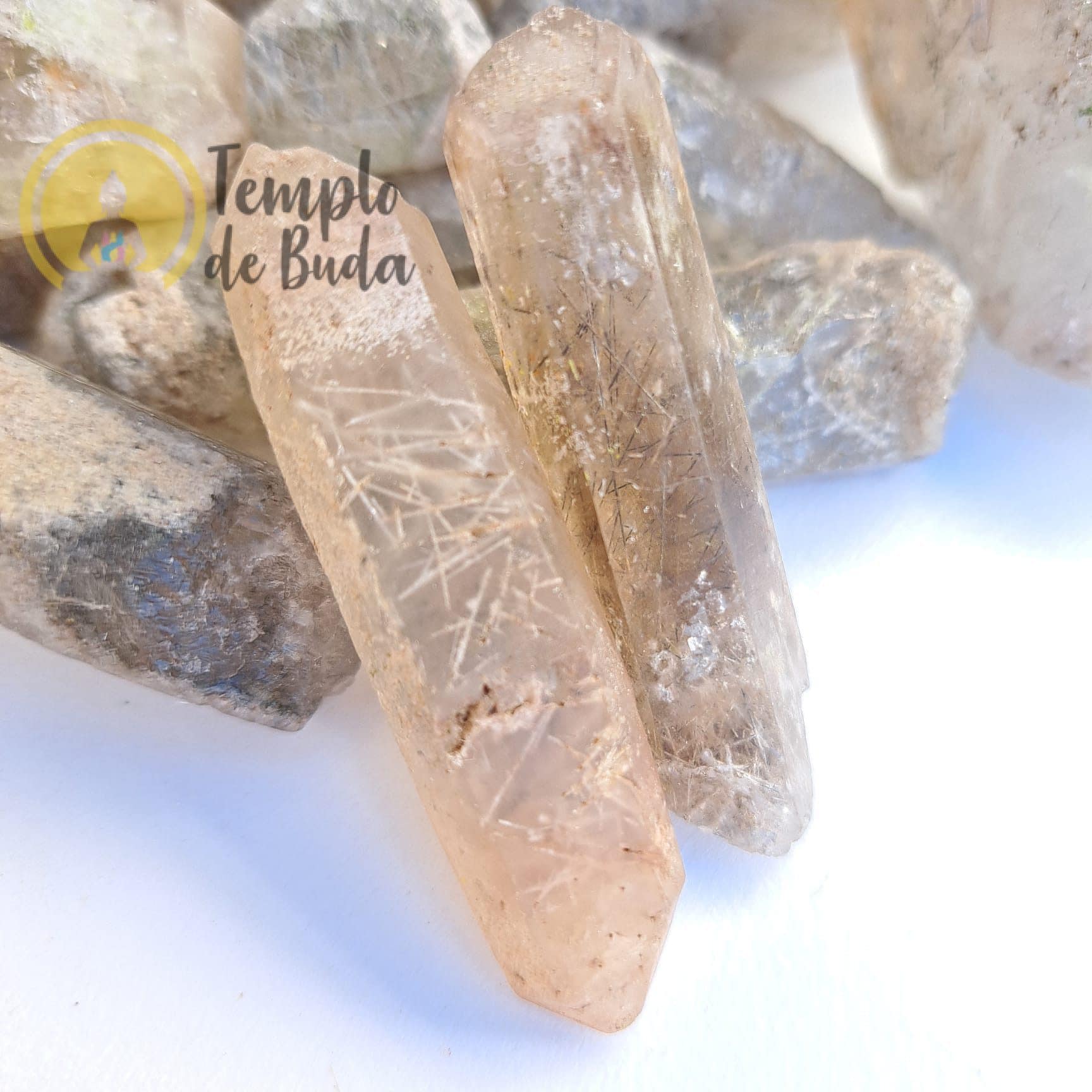 Quartzo Rutilado com Rutilo Negro e Branco