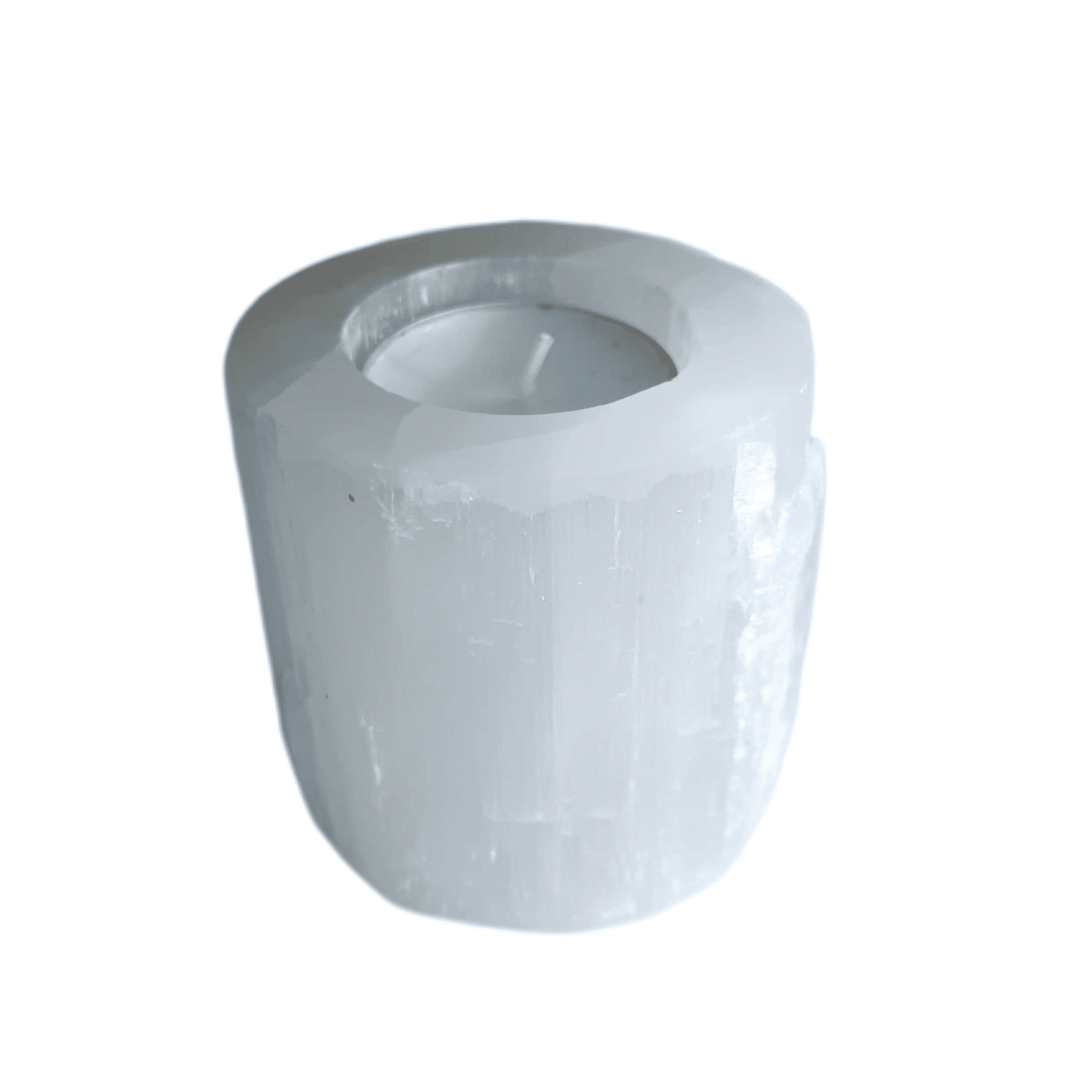 Porta Vela de Selenita Cilíndrico