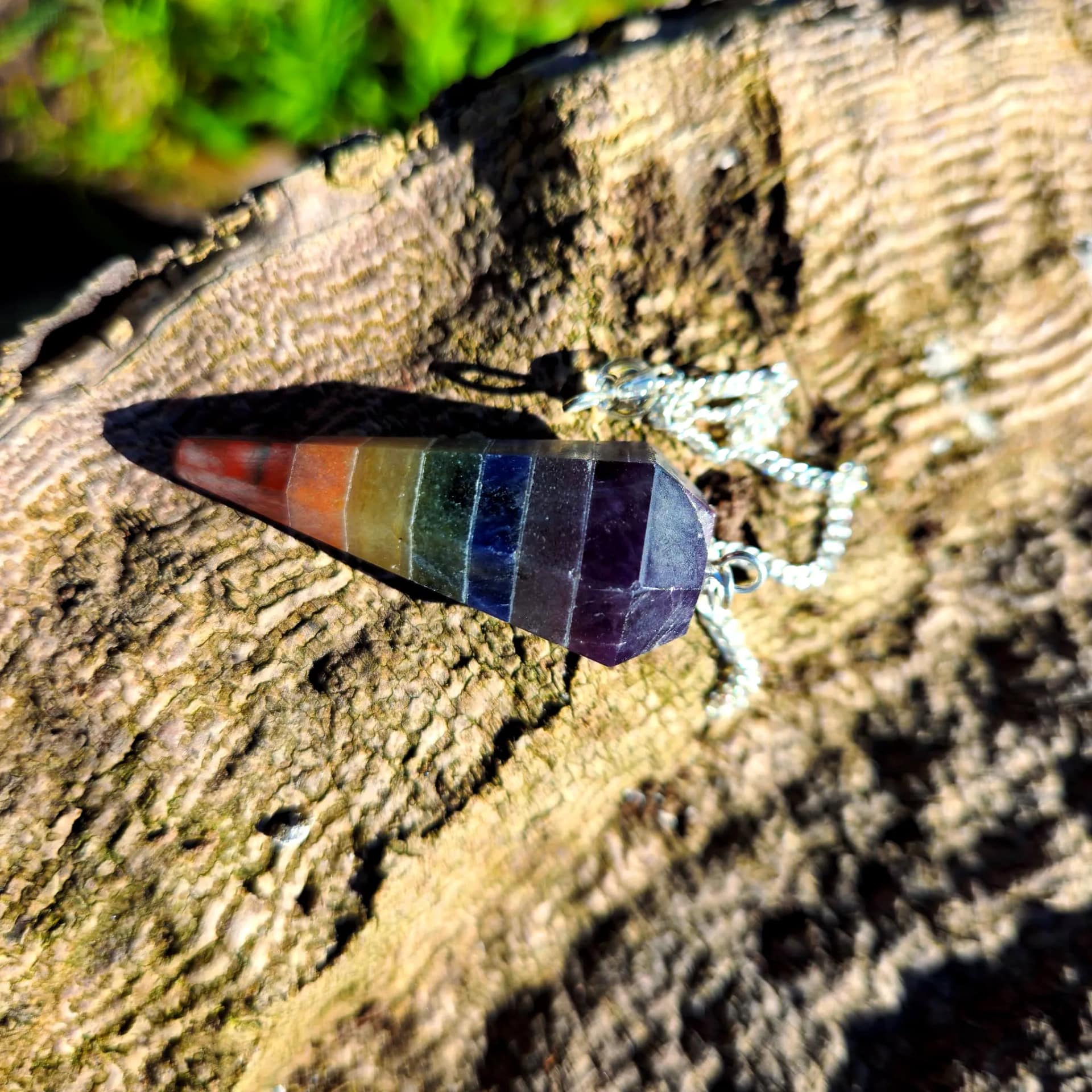 Pêndulo 7 Chakras Hexagono Pirâmide