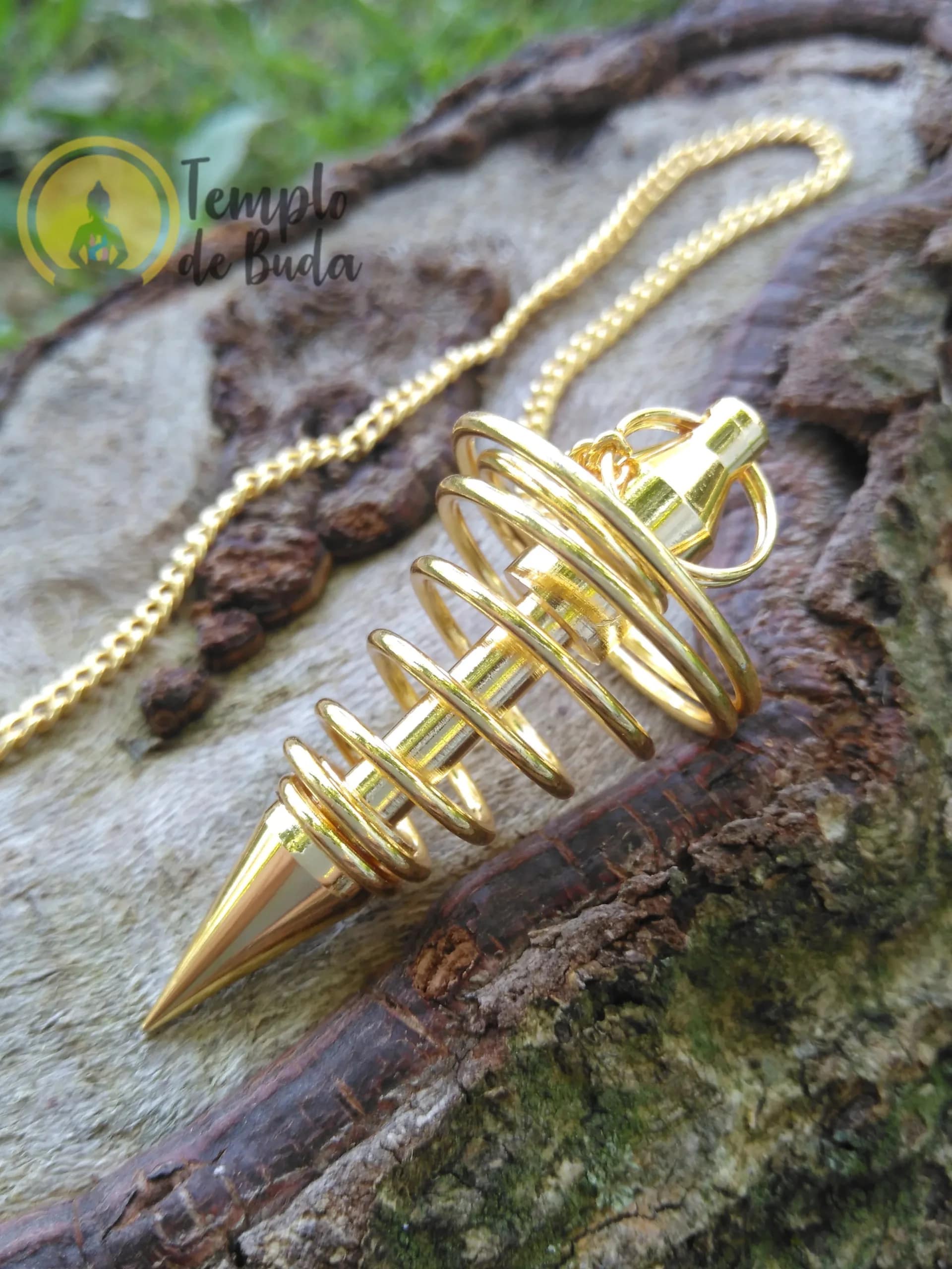 Pêndulo Espiral Dourado