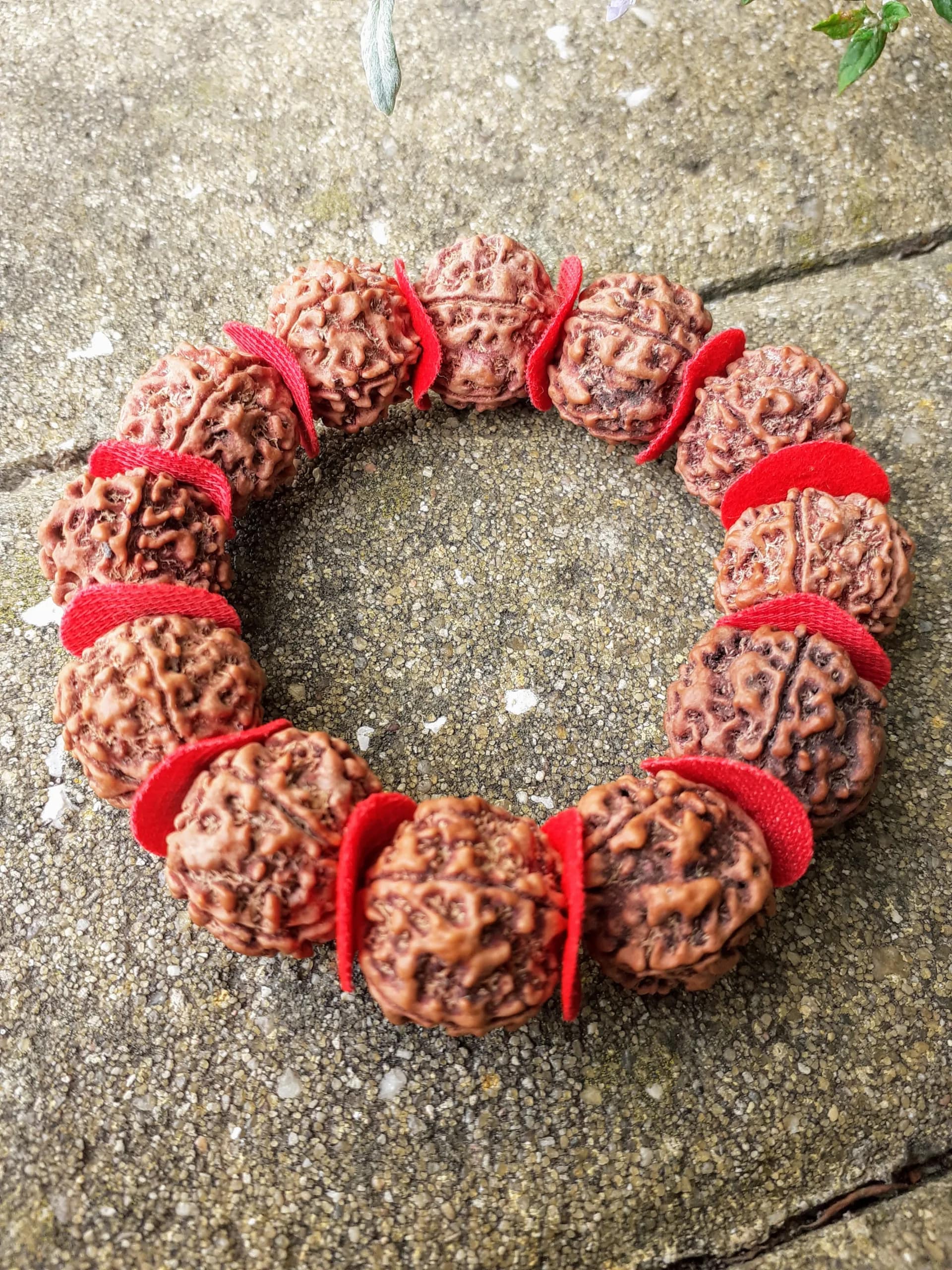 Pulseira Rudraksha Vermelho